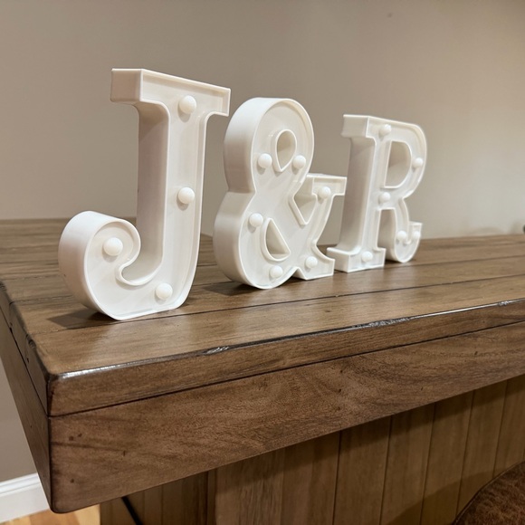 (3) Light-Up Letter Signs ( J & R ) - Picture 4 of 4